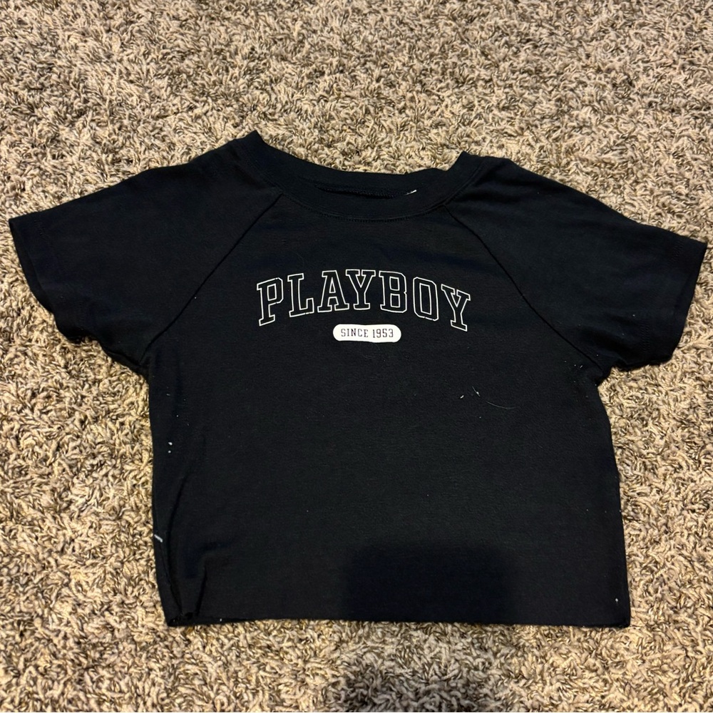 PLAYBOY Black Short Sleeve Tee